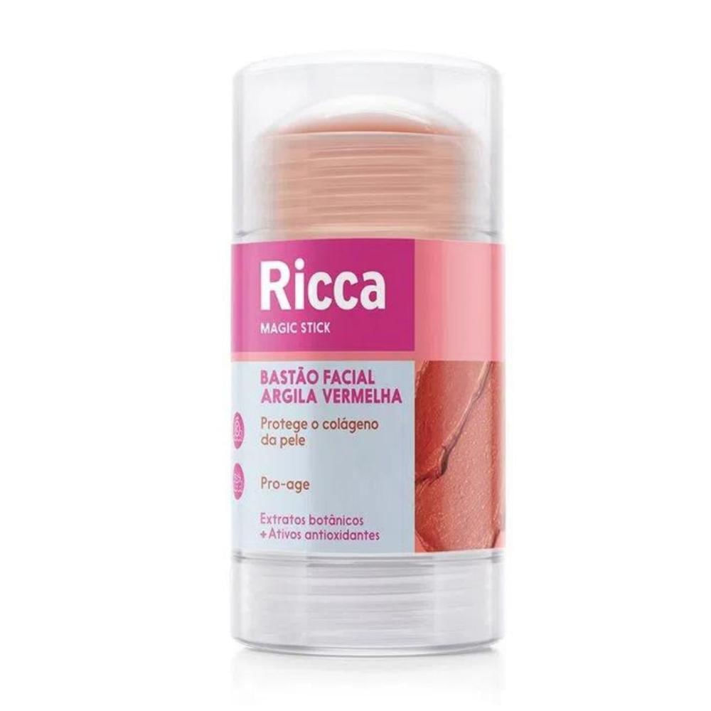 Bastão Facial Ricca Argila Vermelha 30g