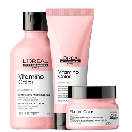 L'Oréal-Professionnel-Vitamino-Color-Shampoo-300ml-+-Condicionador-200ml-+-Máscara-250g--1
