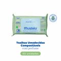 Toalhas Umedecidas Mustela Compostáveis Com Perfume 60Un