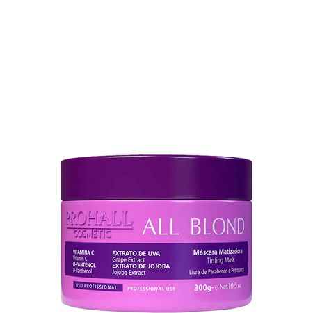 Prohall-Cosmetic-All-Blond---Máscara-Matizadora-Nutrição-para-Loiros-300g--1