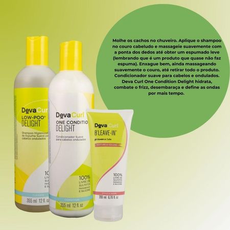 DevaCurl-Low-Poo-Delight-Kit---Shampoo-+-Condicionador-+-Leave-in--2