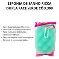 Esponja de Banho Ricca Dupla Face Verde