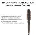 Escova Nano Silver Hot Ion Vertix 25mm