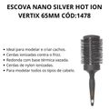 Escova Nano Silver Hot Ion Vertix 65mm