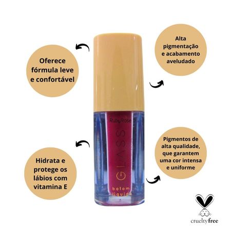 Batom-Líquido-Velvety-Ruby-Rose-Glass-Bg07-3,5ml--3