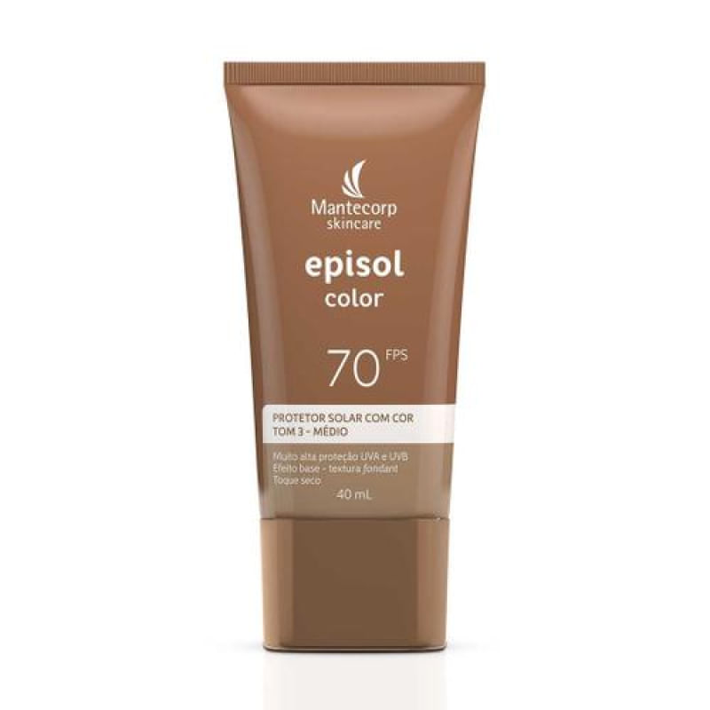Protetor Solar Episol Color Tom 3 Medio Fps 70 40ml