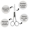 Tesoura Barba e Bigode Enox