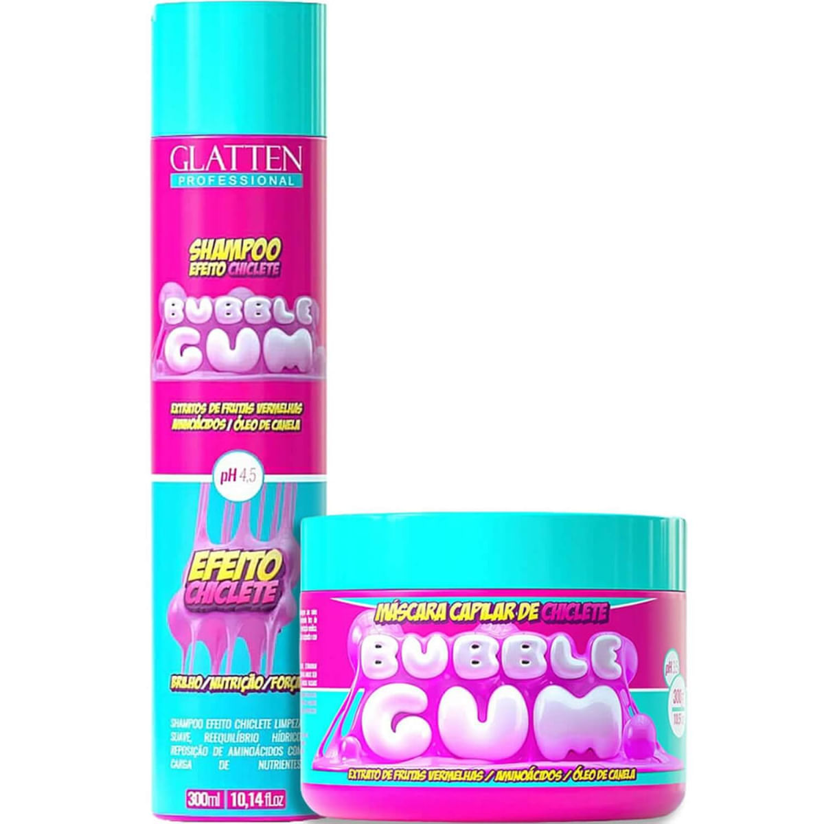 Glatten Bubble Gum - Kit Efeito Chiclete Duo