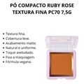 Pó Compacto Ruby Rose Textura Fina Pc70 7,5g