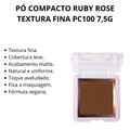 Pó Compacto Ruby Rose Textura Fina Pc100 7,5g
