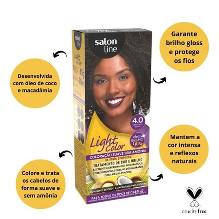 Coloração-Suave-Salon-Line-Light-Color-4.0-Castanho-Médio--2