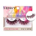 Cílios Postiços Kiss I-envy Color Couture Faux Mink Mixed Colored Crimson Ic05