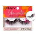 Cílios Postiços Kiss I-envy Color Couture Faux Mink Tint Colored Pink Ic12