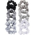 Nobrand - Kit Scrunchie Xuxinha de Cetim Multicor Paleta Inverno (12 Peças)