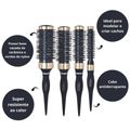Kit Escovas Vertix Black And Gold - 43mm + 33mm + 25mm + 16mm