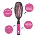 Escova Oval Ricca Black & Pink
