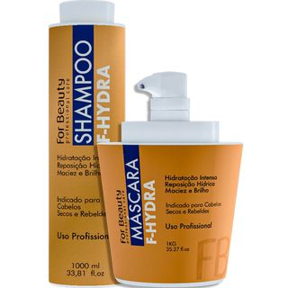 For Beauty F-Hydra Kit de Hidratação Capilar Intensa - Shampoo 1l + Máscara 1kg