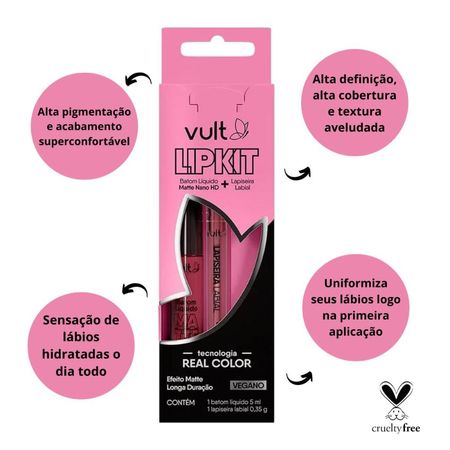 Kit-Vult-Real-Color-Malva---Lipkit-Batom-Líquido-+-Lapiseira-Labial--2