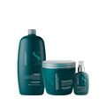 Alfaparf Semi Di Lino Reconstruction Reparative Shampoo 1L + Máscara 500ml + Fluido 125ml