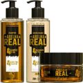 Glatten Abelha Real Kit de Mel Queratina e Colágeno - Shampoo 200ml + Condicionador 200ml + Máscara 300g
