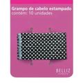 Grampo de Cabelo Estampado Ricca Style Poir C/10un