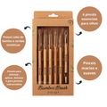 Kit Pincel de Maquiagem Klass Vough Bamboo Brush Eye com 6 Pincéis