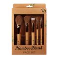 Kit Pincel de Maquiagem Klass Vough Bamboo Brush Face Set com 5 Pincéis