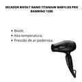 Secador Bivolt Nano Titanium Babyliss Pro Bambino 1200w