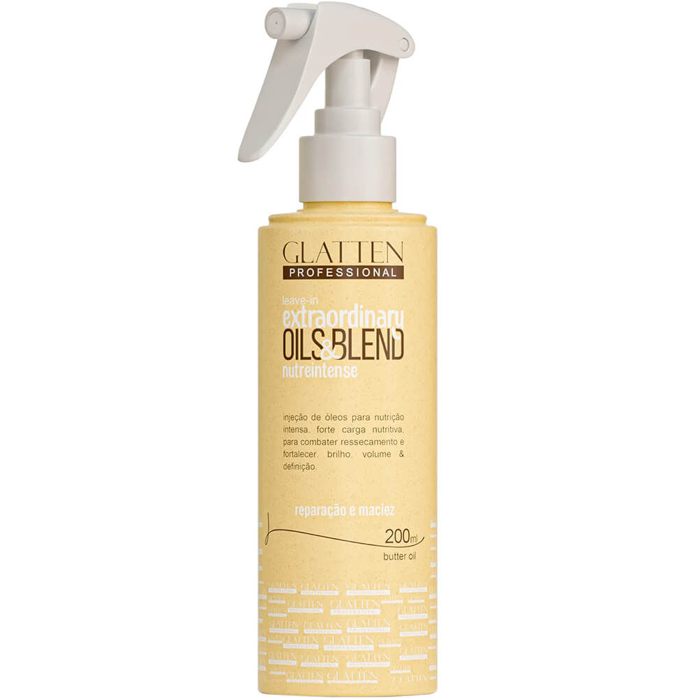 Glatten Extraordinary Oils & Blend - Leave-in Óleos de Nutrição Intensa 200ml