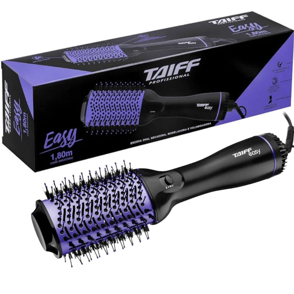 Escova Oval Secadora Taiff Easy Lilás 1200w 127v
