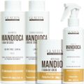 Glatten Mandioca e Água de Coco Kit - Shampoo 450ml + Condicionador 450ml + Máscara 500g + Leave - In 200ml
