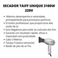 Secador Taiff Unique 3100w 220v