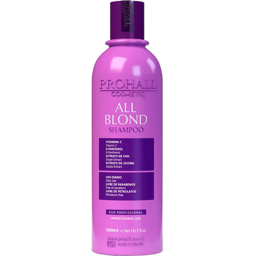 Prohall Cosmetic All Blond - Shampoo Matizador Manutenção para Loiros 300ml