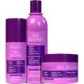Prohall All Blond - Kit Matizador Manutenção para Loiros Trio - Shampoo 300ml + Máscara 300g + Spray Matizador 150ml