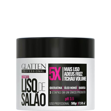 Glatten-Liso-de-Salão---Máscara-5X-Mais-Liso-Antifrizz-Antivolume-500g--1