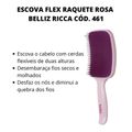 Escova Flex Raquete Rosa Belliz Ricca