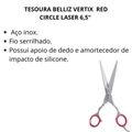 Tesoura Belliz Vertix  Red Circle Laser 6,5"
