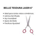 Tesoura Belliz Vertix  Red Circle Laser 6"