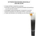 Kit Pincéis Para Decorar Unhas Belliz Cod.1281 C/6 Un