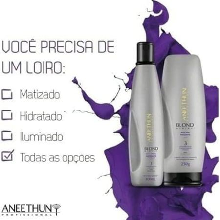 Aneethun-Blond-Shampoo-Matizador-300ml-+-Máscara-Matizadora-250g--6