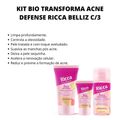 Kit Ricca Belliz Bio Transforma Acne Defense - Sabonete Líquido + Gel Esfoliante + Tônico Purificante