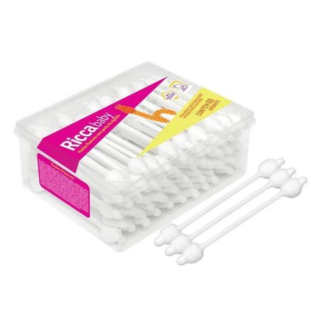 Kit-Hastes-Flexíveis-Ricca-Baby-Com-Ponta-de-Algodão--com-6-Unidades--3