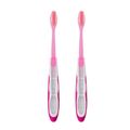 Kit Escova Dental Compact Macia Kess Belliz Rosa com 2 Escovas