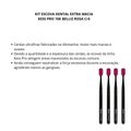 Kit Escova Dental Extra Macia Kess Pro 10k Belliz Rosa com 4 Unidades