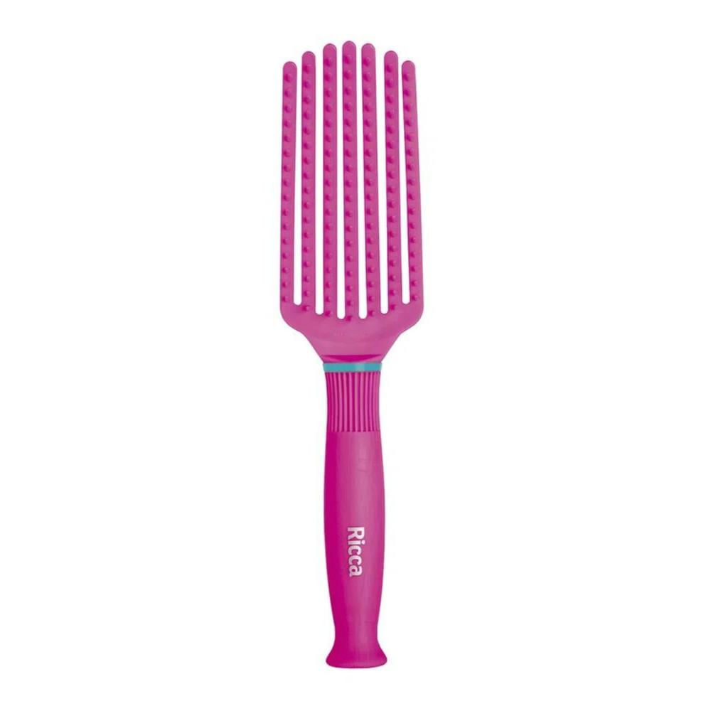 Escova Ricca Belliz Cachos Vibrantes Fitagem Finalização Rosa