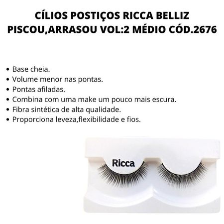 Cílios-Postiços-Ricca-Belliz-Piscou,Arrasou-Vol:2-Médio--2