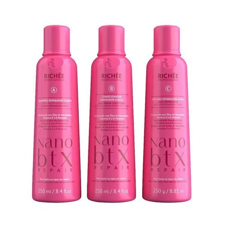 Richée-Nano-Bt-Repair-Shampoo-+-Condicionador-+-Máscara-(3x250ml)--1