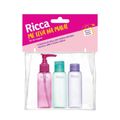 Conjunto Com 3 Frascos de Viagem Ricca Me Leva Na Mala