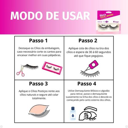 Cílios-Postiços-Ricca-Belliz-Piscou,Arrasou-Vol:3-Longo--5