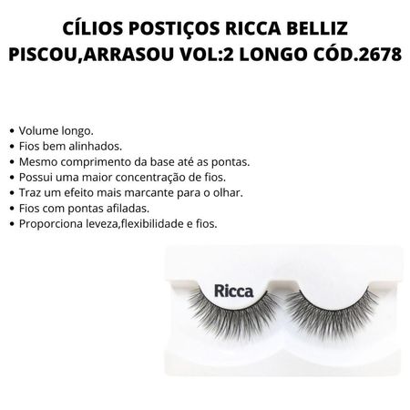 Cílios-Postiços-Ricca-Belliz-Piscou,Arrasou-Vol:2-Longo--2